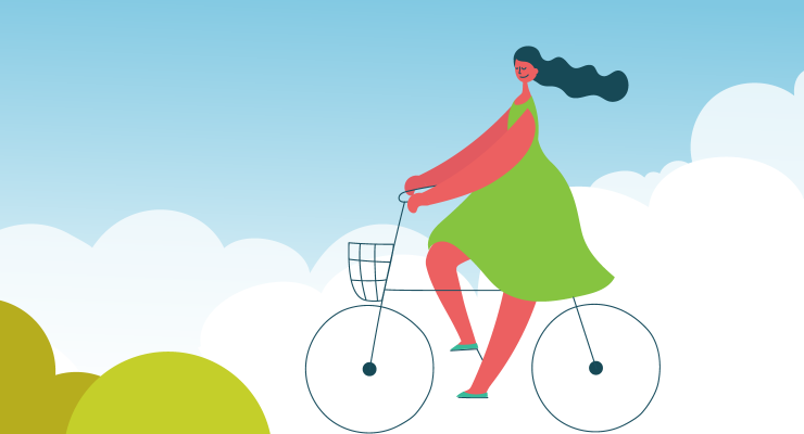 Woman cycling