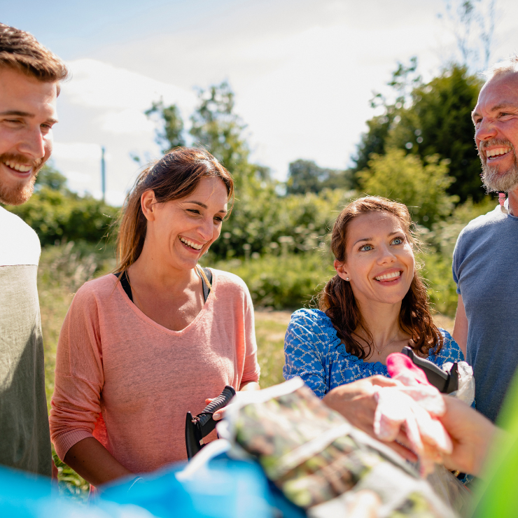Group of people in community