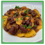 Bean and plantain stew