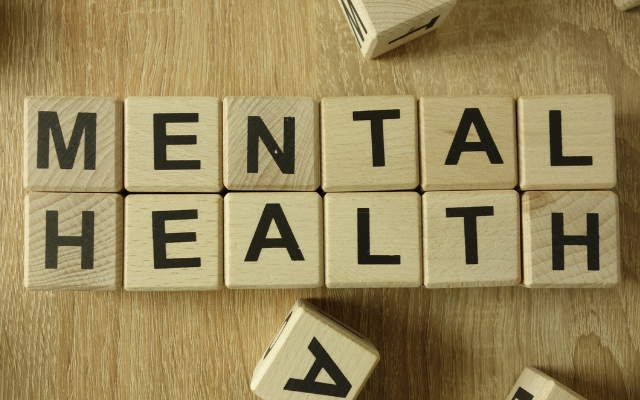 Mental Health written in Wooden blocks