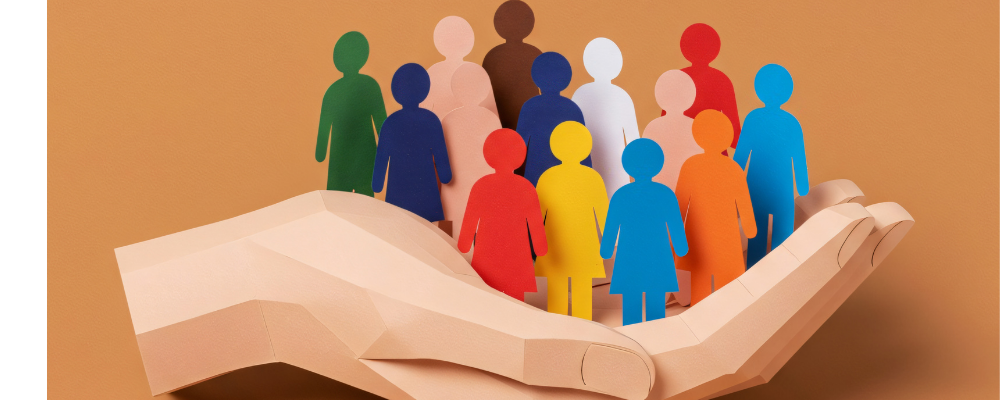 Hand holding figures