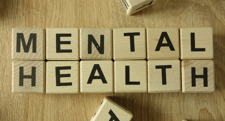Mental Health written with wooden blocks.