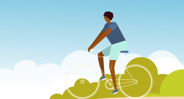 Man cycling
