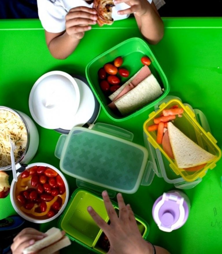 Packed lunches on a table