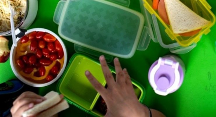 Packed lunches on a table